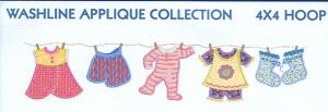 Smartneedle Washline Applique Collection 4X4 Embroidery Designs Multi-Formatted CD