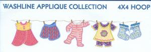 Smartneedle Washline Applique Collection 4X4 Embroidery Designs Multi-Formatted CD