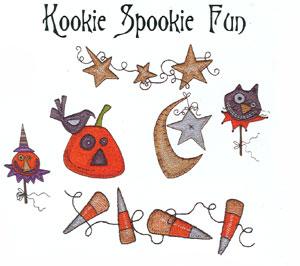 OESD PC209B Kooky Spookie Fun Halloween Embroidery Designs Card Brother pes Format