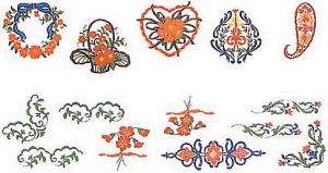 Elna MC06 Floral Design Envision Embroidery Card