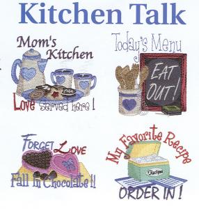 Dakota Collectibles 970253 Kitchen Talk pie cake Chicken Banana spliteggs Kitchen chef