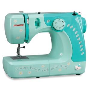 Janome, Hello Kitty, 11706, 3/4 Size, Sewing Machine, - Same as, Janome 1017, as Janome Jem, HF106, 609, 639, 1017, 1117S, Janome 11706 Hello Kitty 6/17 Stitches, 3/4 Freearm Sewing Machine GREEN, Buttonholes 550SPM 12Lb (Jem HF106 609 639, 1017S 1117, 3128, Kenmore 11206)