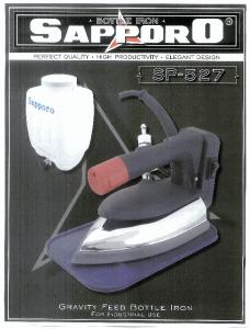 47729: Sapporo SP-527-120V-C Gravity Feed Steam Iron, Bottle, Shoe, Dimineralizer