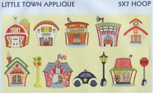 Smartneedle Little Town Collection Applique Collection 5X7 Embroidery Designs Multi-Formatted CD