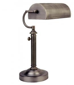 Verilux VD05NA1 Antiqued Nickel Princeton Desk Bankers Lamp 27W 10000Hrs