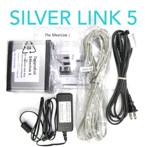 Silver Reed, SilverLink5 USB Connection Cable, Black Box, Curl Cord Hardware,  for  SK830, SK840, SK860, SK890, DesignAknit Software, SilverLink5 Box & USB Cable & Powersupply for use w/DAK DesignAknit7 Software on Silver Reed SK560 SK580 SK830 SK840 SK860 SK890 Electronic Machine