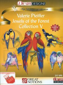 OESD GC217B-VP5 Valerie Pfeiffer Jewels Of The Forest Collection 5 Embroidery Designs Brother Card