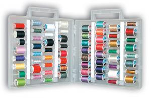 Sulky 886-09 Universal Slimline Thread Storage Box  17 Popular Sulky 12 wt. Cotton Blendables® in 330 yd. Spools of Thread