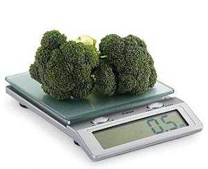 Polder KSC-310-28 Easy-Read Digital Kitchen Scale, Extra Large LCD Display, 11Lb 4Kg Capacity, 1/8oz 1gram Increments, Add & Weigh, Auto Off, 4AAA Bat