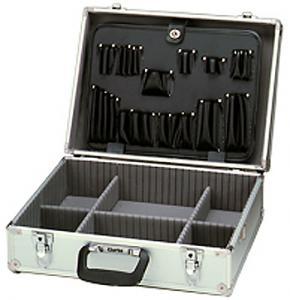 Clarke, TB2001A, Professional, Anodized, Aluminum, Tool, Case, SILVER, 18.75, 14.25, 6.5, Outside, 17, 12, Inside, Shoulder, Strap, 8.5, Lb, Computer, Copier, Elect, Tech