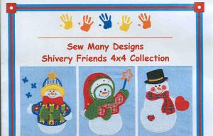 Sew Many Designs Shivery Friends Applique 5X7 Designs Multi-Formatted CD