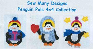 Sew Many Designs Penguin Pals Applique 5X 7 Designs Multi-Formatted CD