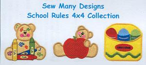 Sew Many Designs School Rules Applique Designs Multi-Formatted CD