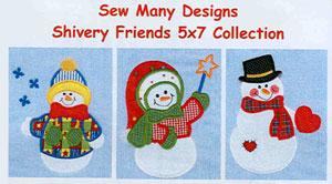 Sew Many Designs Shivery Friends Applique 4X4 Designs Multi-Formatted CD