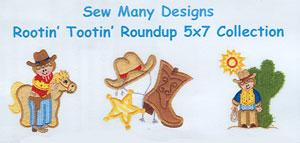 Sew Many Designs Rootin' Tootin' Roundup Applique Designs Multi-Formatted CD