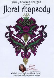 Jenny Haskins Floral Rhapsody 30 Designs Multi-Formatted Embroidery CD