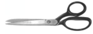 Wiss, W428, 8, Solid, Steel, Dress, maker, Scissor, Shear, Bent, Trimmer, Cutting, Length, 3.75, Hot, drop, forge, nickel, plate, black, handle, Easy, pivot, adjust