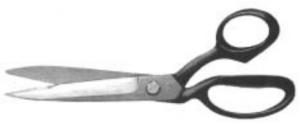 Wiss W20 10" Inlaid Scissors Shears Tailors Bent Trimmers, Heavy Duty All Metal