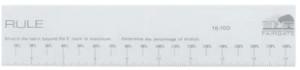 12442: Fairgate FG16-100 Knit Ruler 12in x 2in for determining percentage of stretch in knit fabric