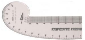 Fairgate Aluminum Ruler Cuff-Width Ruler