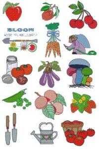 Down Home Dreams 111 Fresh from the Garden Embroidery Designs Floppy Disk