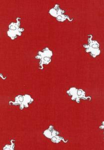 Fabric Finders 15 Yd Bolt 9.34 A Yd 286 100 percent Pima Cotton 60 inch Red with Elephants Twill