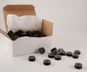 Fil-Tec Clear-Glide 13077 (Class L) Polyester Filament Plastic Flange Bobbins - Black (Box of 100)