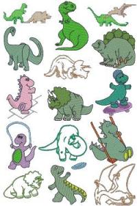 Down Home Dreams 118 Delightful Dinos Embroidery Designs Floppy Disk