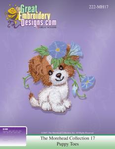 Great Notions Inspiration Collection MH17 Morehead 17 Puppy Toes Embroidery Designs CD