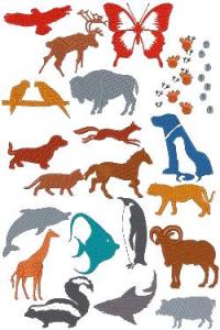 Down Home Dreams 120 Animal Silhouettes Embroidery Designs Floppy Disk