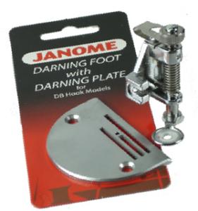 Janome 85, 767827009 Free Motion Embroidery Darning Foot and Needle Plate for 1600P