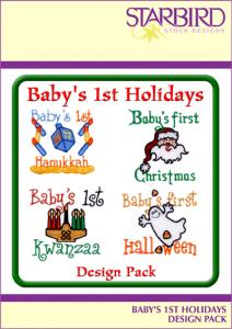 Starbird Embroidery Designs Baby’s 1st Holidays Design Pack