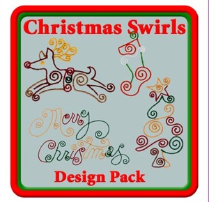 Starbird Embroidery Designs Christmas Swirls Design Pack
