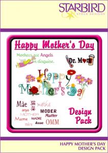 Starbird Embroidery Designs Happy Mother’s Day Design Pack