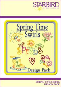 Starbird Embroidery Designs Spring Time Swirls Design Pack