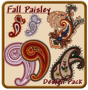 Starbird Embroidery Designs Fall Paisley Design Pack