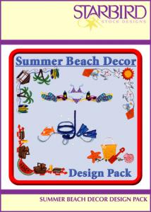 Starbird CD062906AA Embroidery Designs Summer Beach Décor Design Pack CD