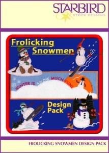 Starbird Embroidery Designs Frolicking Snowmen Design Pack