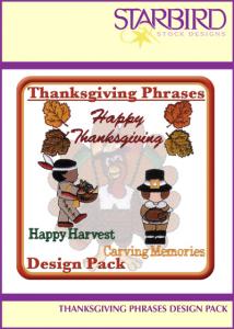 Starbird Embroidery Designs Thanksgiving Phrases Design Pack