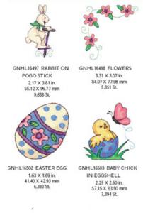 Great Notions 1567 Easter Embroidery Designs Multi-Formatted CD
