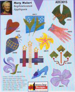 Amazing Designs Mary Mulari Sophisticated Appliques Multi-Formatted CD