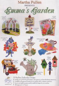 15080: Martha Pullen Emma's Garden Embroidery Designs Multi-Formatted CD