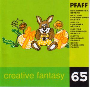 Pfaff No. 65  Pattern Combinations Easter Embroidery Card