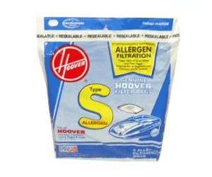 Hoover 4010100S Allergen Filtration Type S Bags - 3 Pack