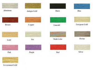 15470: Robison Anton 260 Denier Metallic Threads, 4 Spools x 1000Yd ea, 40wt  Mini King Cones, Choose Colors