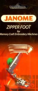 Janome 36- 200334002 Adjustable Zipper Cording Piping Foot, Narrow Base, Higher Shank*