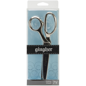 2237: Gingher GG-7P 7.5in All Metal Pinking Pinker Scissors Shears Trimmers, Gift Box