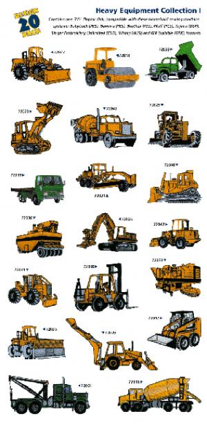 Sewing Planet - OESD 11033 Heavy Equipment 1 Embroidery CD Design Pack