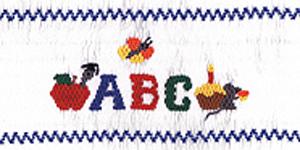 Ellen McCarn EM200 A, B, C Letters Smocking Plate Sewing Pattern in Colors