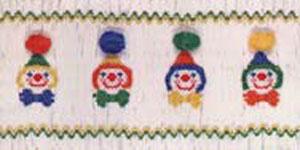 Ellen McCarn Clowns Smocking Plate